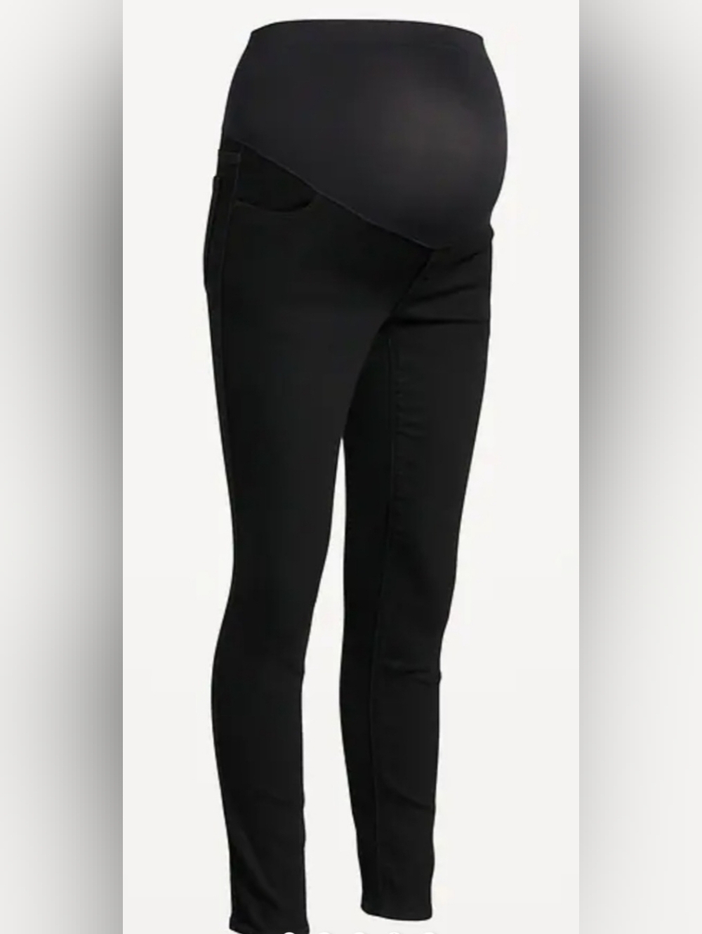 Old Navy Black Maternity Skinny Pants with Full Panel Sz 12 28" Inseam EUC